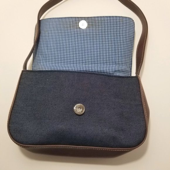 Carryland small jean purse red flowers Vintage - Picture 8 of 10